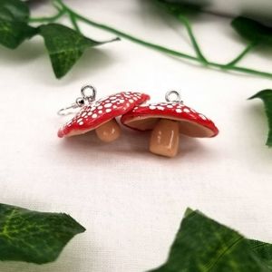 Handmade Mushroom Earrings